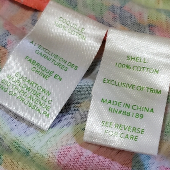 Lily Pulitzer Shirley Top Coral Reef Island Seacret Neon Pom Pom Trim Tank XS - Picture 8 of 10